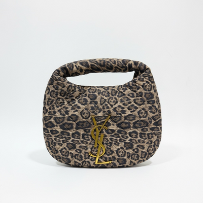 Leopard Quilted Hobo Bag with Gold YSL Logo 🐆✨