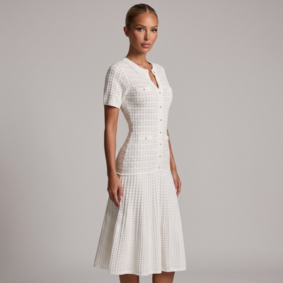 🤍 Sandro Textured Knit Midi Dress one size 🌸