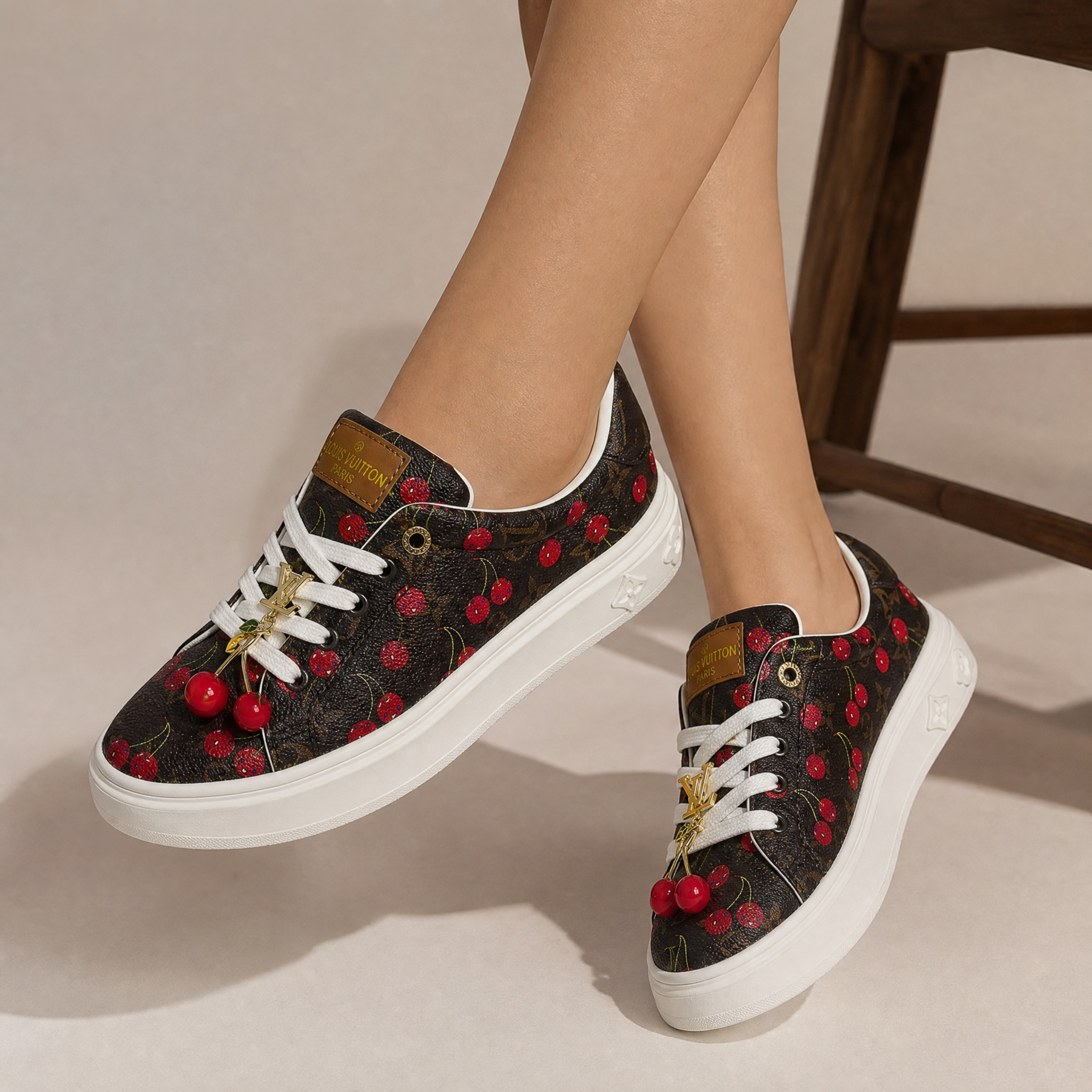 Louis Vuitton Cherry Monogram Platform Sneakers 🍒✨