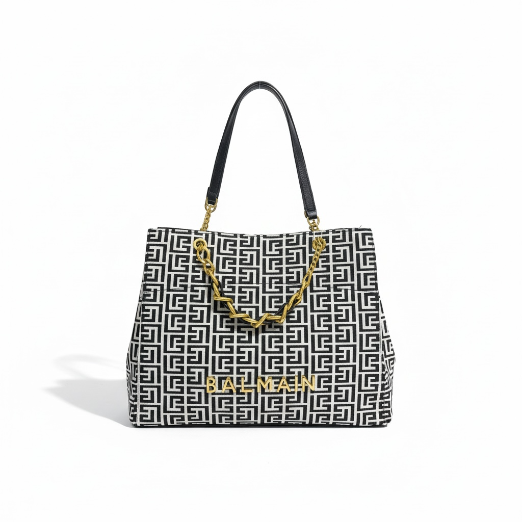 Balmain Monogram Tote Set 🖤🤍✨ | Designer Handbag & Wallet