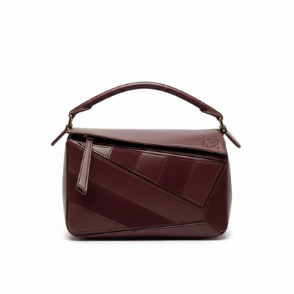 Loewe Puzzle Top-Handle Bag – Burgundy🍷✨