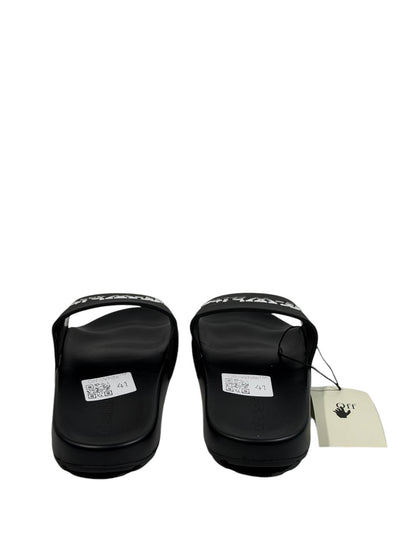 OFF-WHITE Slides – Black Logo Edition 🖤⚡