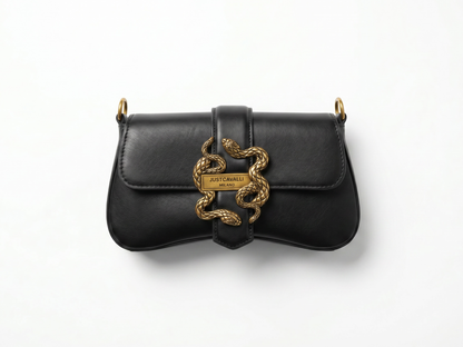 🖤 Just Cavalli Serpente Shoulder Bag – Black Edition 🖤