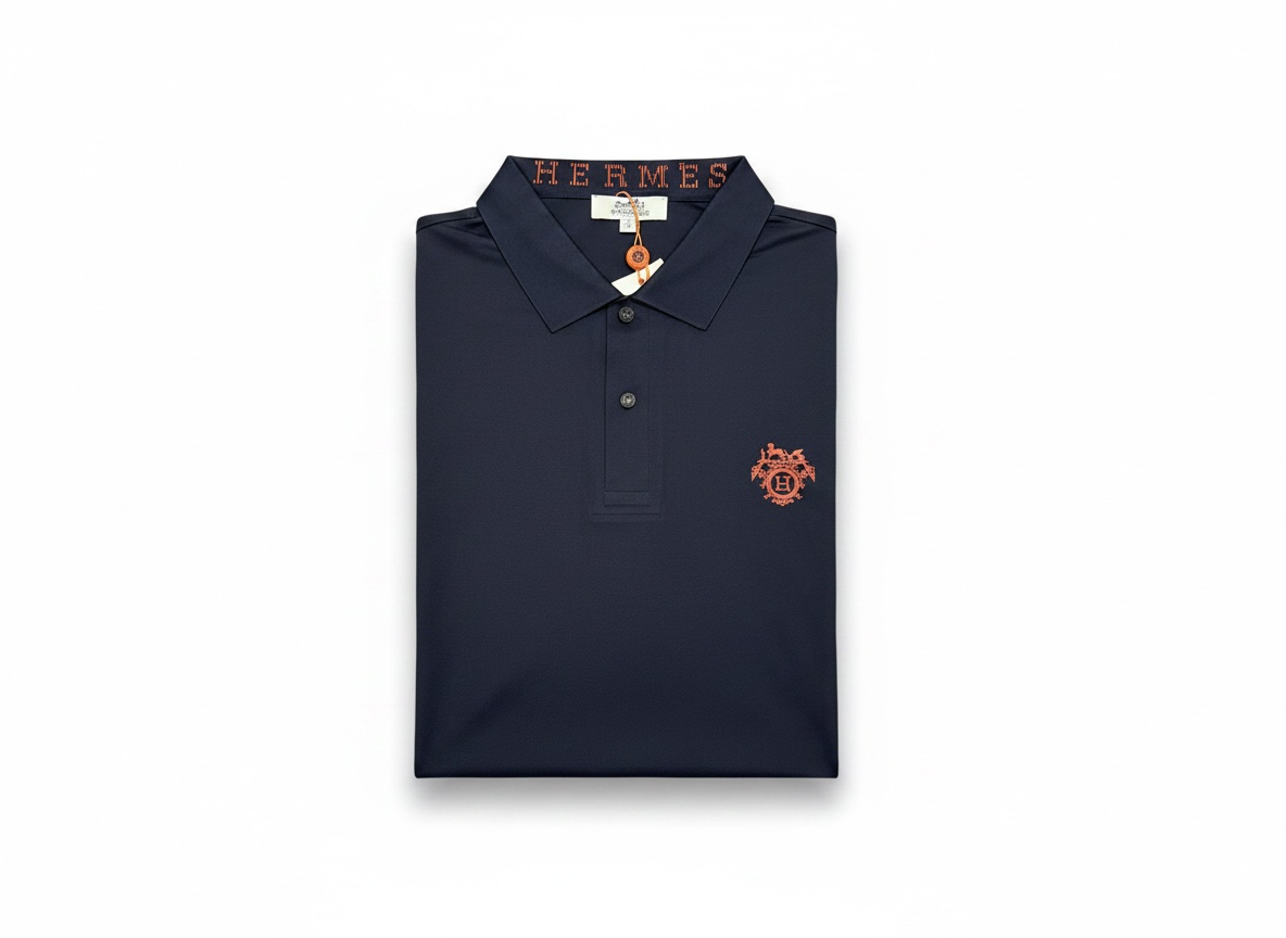 Hermès Navy Polo Shirt 🔵✨ Luxury Signature Edition