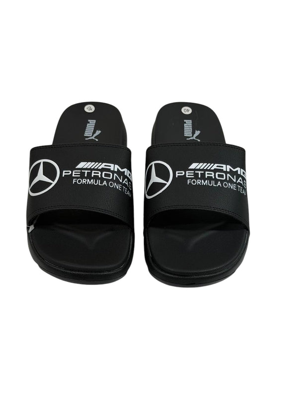 PUMA x AMG PETRONAS Slide Sandals – Black Edition 🖤🏁