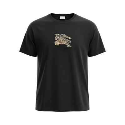 Burberry Black Graphic T-Shirt 🖤✨ Signature Knight Logo
