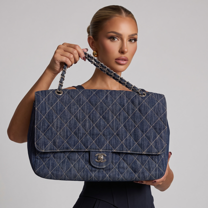 🖤 Chanel Classic Denim Jumbo Flap Bag – Limited Edition Blue Denim 🖤