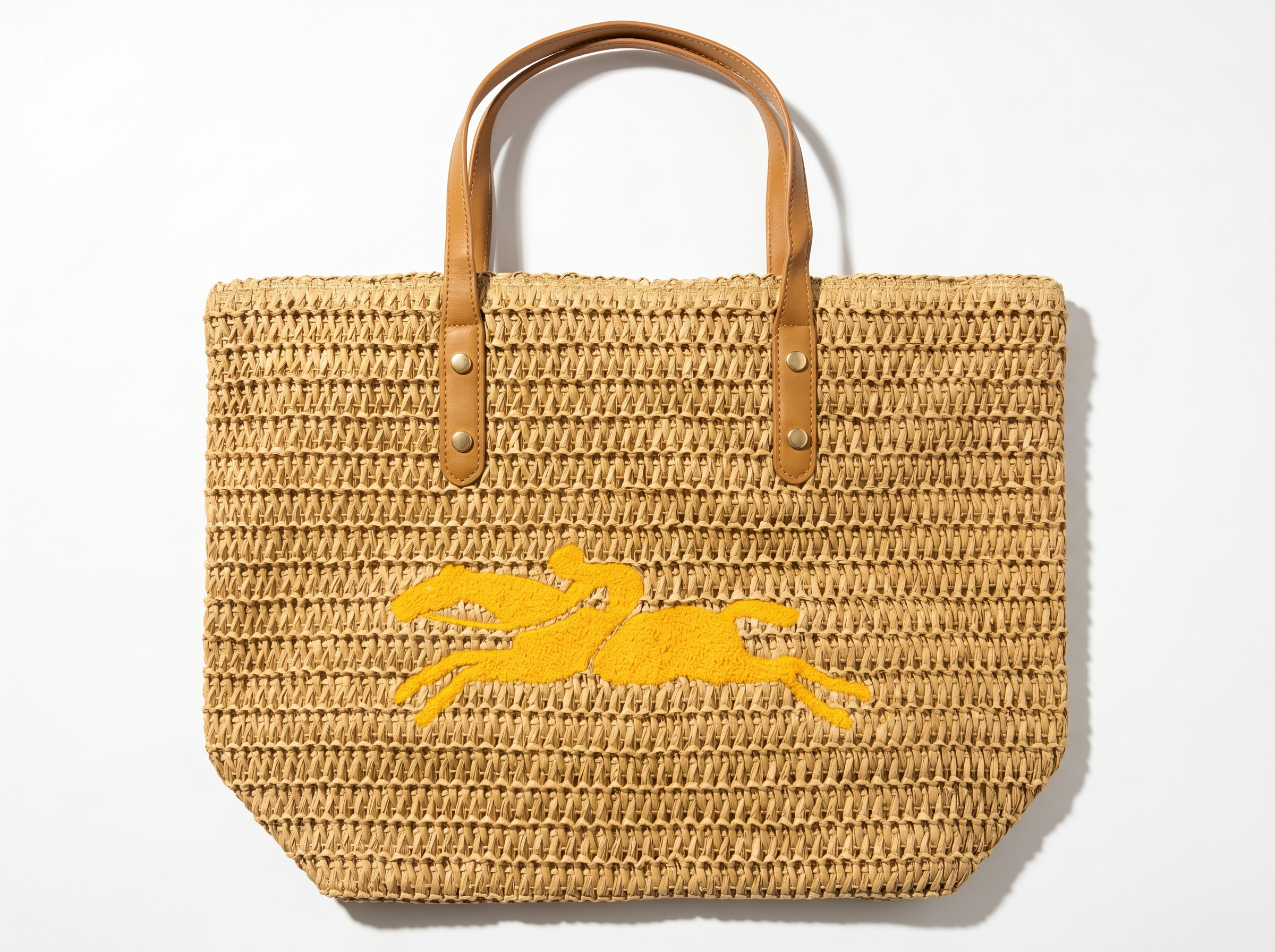 🌞 Riviera Woven Beach Tote Bag – Golden Summer Edition 🏖️