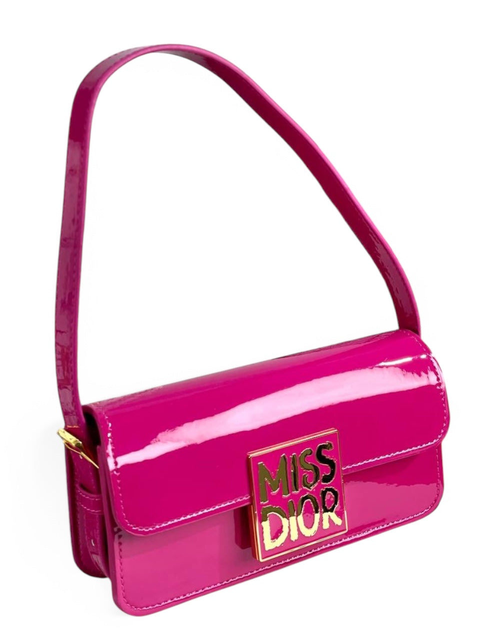 Miss Dior Patent Leather Shoulder Bag – Vibrant & Chic