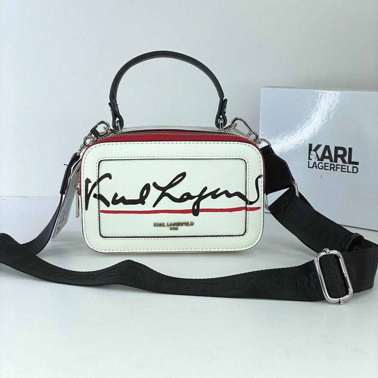 Karl Lagerfeld Box Bag with Signature Detail