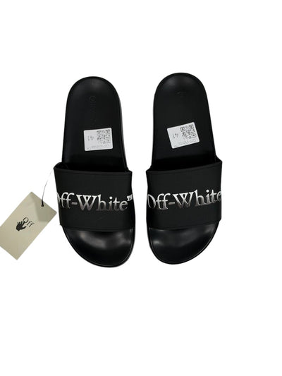 OFF-WHITE Slides – Black Logo Edition 🖤⚡