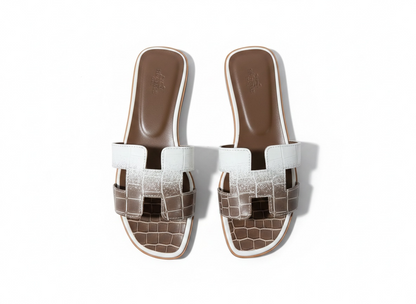 Hermès Himalaya-Inspired Luxury Slides 🤍🐊✨
