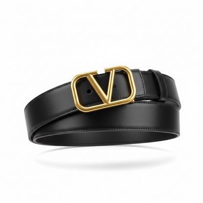 Valentino Reversible V Logo Belt Set (2 Buckles) ✨🖤