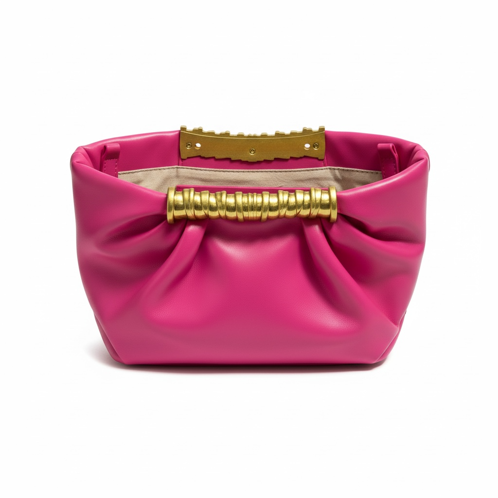 JW PEI Ruched Clutch Bag – Hot Pink 💗✨ | Bold Glam Statement