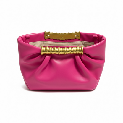 JW PEI Ruched Clutch Bag – Hot Pink 💗✨ | Bold Glam Statement