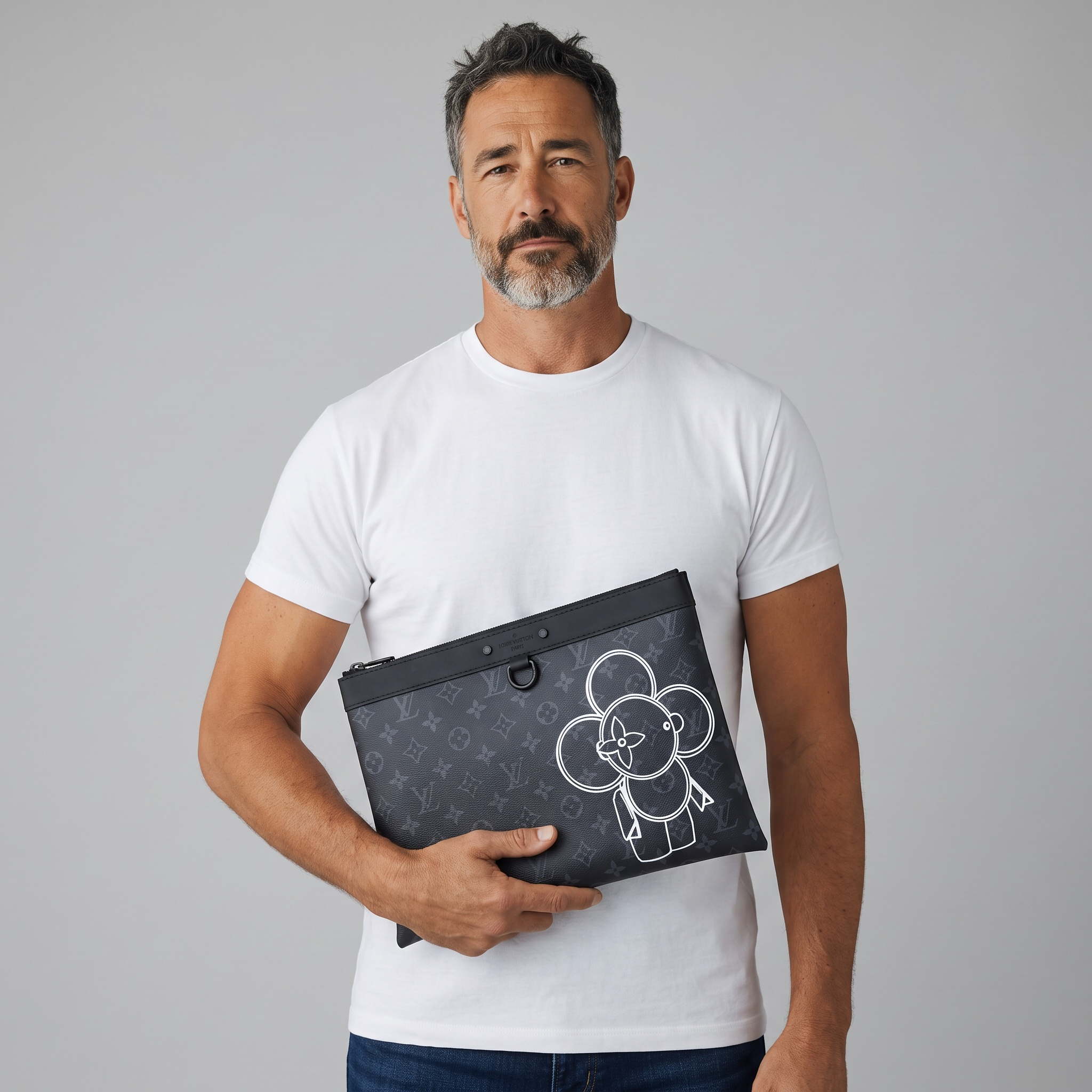 ✨ Louis Vuitton Monogram Eclipse Vivienne Pouch – Black