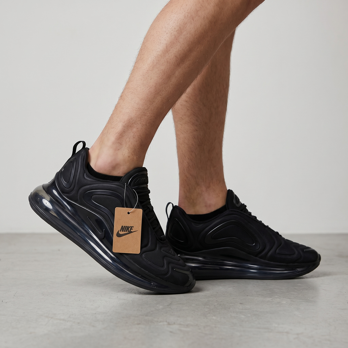 🖤👟 Nike Air Max 720 Triple Black Luxury Lifestyle Sneakers – Full Air Cushion Streetwear Running Shoes 🔥⚡