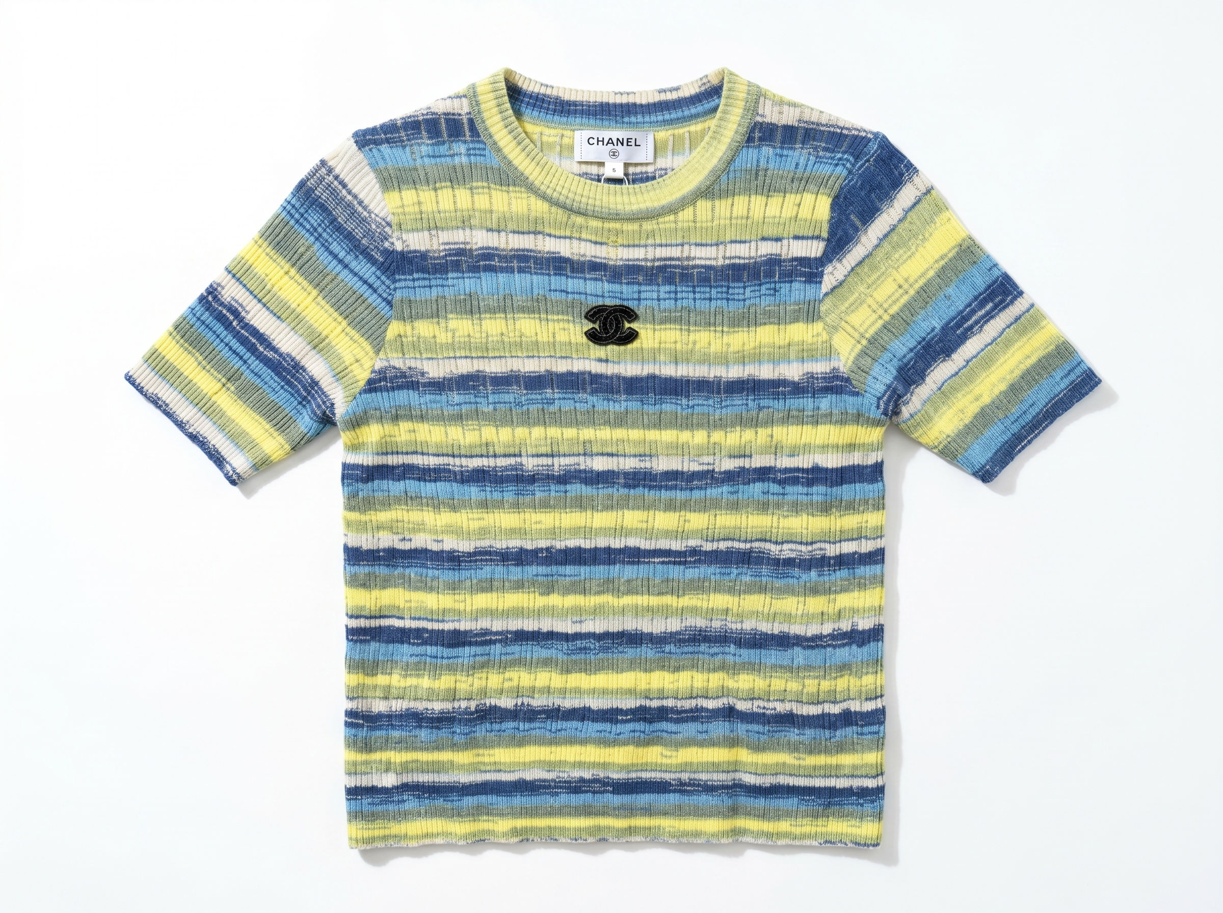 💙 Chanel Coastal Stripe Knit Top