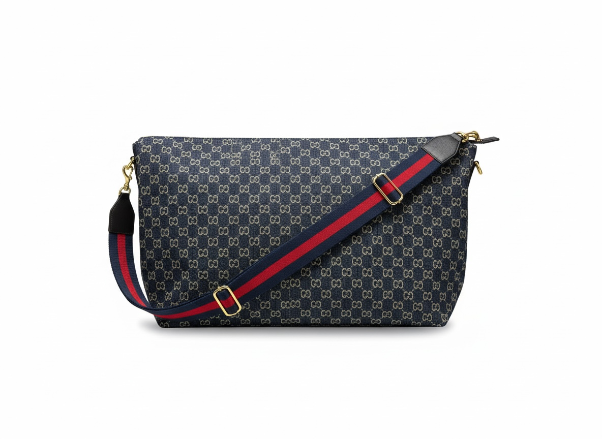 GUCCI GG Denim Shoulder Bag 💙✨ | Web Strap Street Luxury