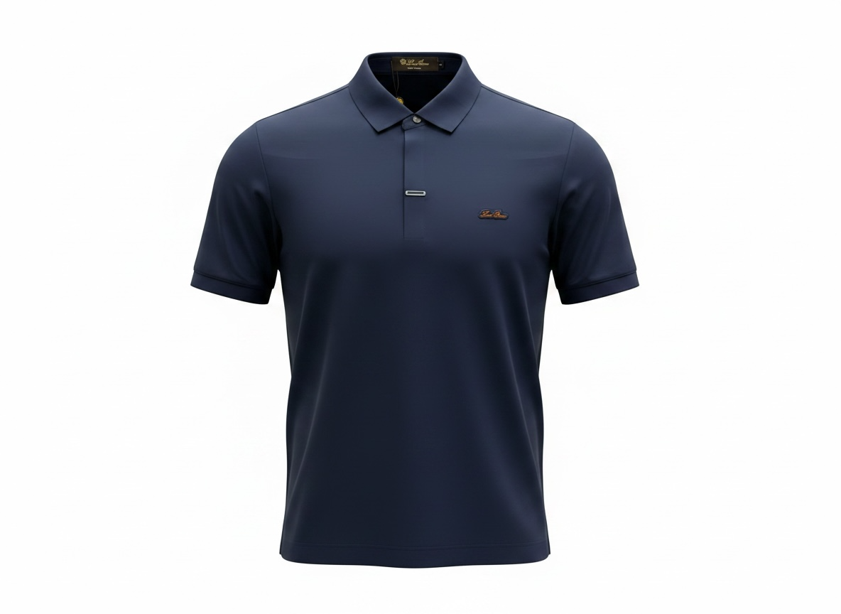 Loro Piana Navy Minimal Polo Shirt 🔵✨ Modern Luxury Fit