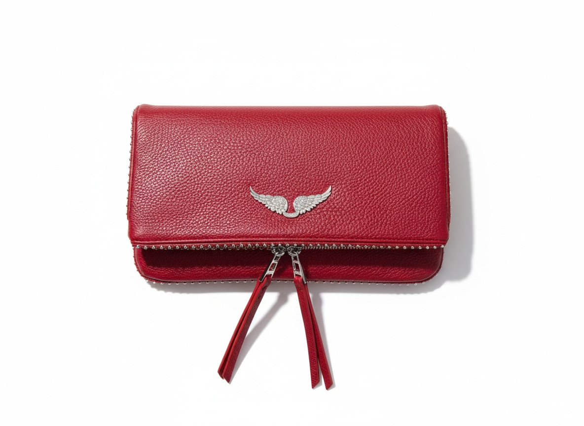 Zadig & Voltaire Red Leather Clutch ❤️✨ | Bold Iconic Statement