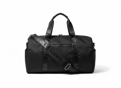 KARL LAGERFELD Black Travel Duffel Bag 🖤✈️ | Premium Statement Carry