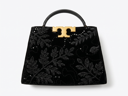 ✨ Tory Burch Lee Radziwill Embellished Top Handle Bag – Midnight Black Edition ✨