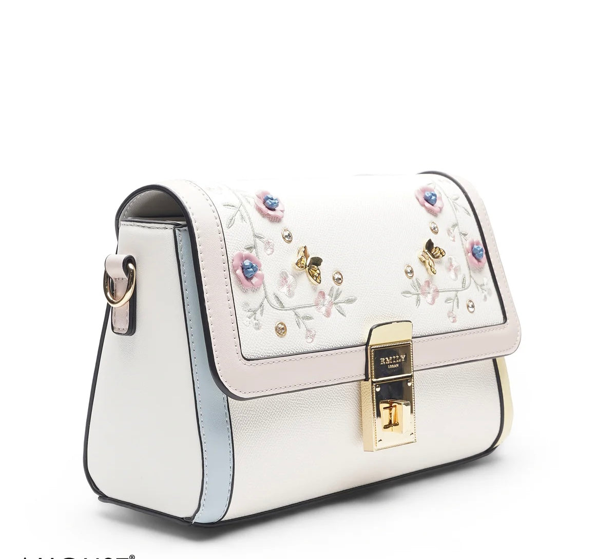 Emily Loran White Embellished Crossbody Bag 🤍👜✨
