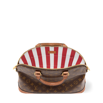 Louis Vuitton Alma Monogram Handbag – Classic Elegance with Ostrich Leather Accents