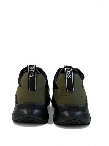 BOSS Two-Tone Sneakers 🖤🟢 | Sport Luxe Performance