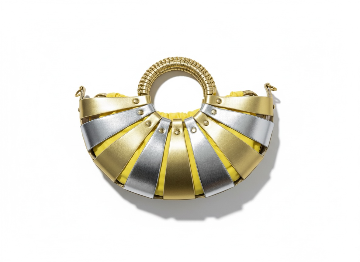 Bottega Veneta Metallic Arc Handle Bag ✨💛 Statement Sculptural Luxury Handbag