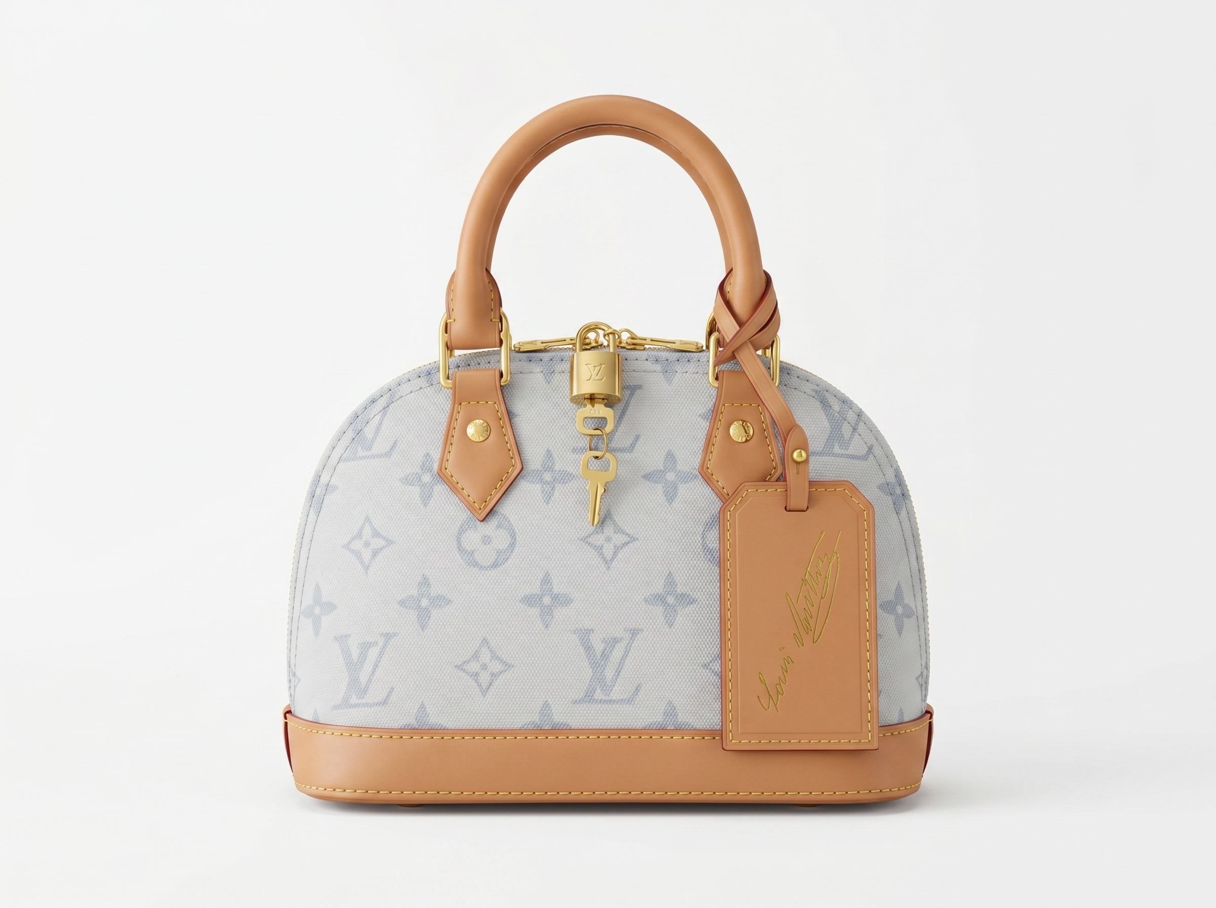 🩵 Louis Vuitton Alma Blue Monogram Handbag ✨