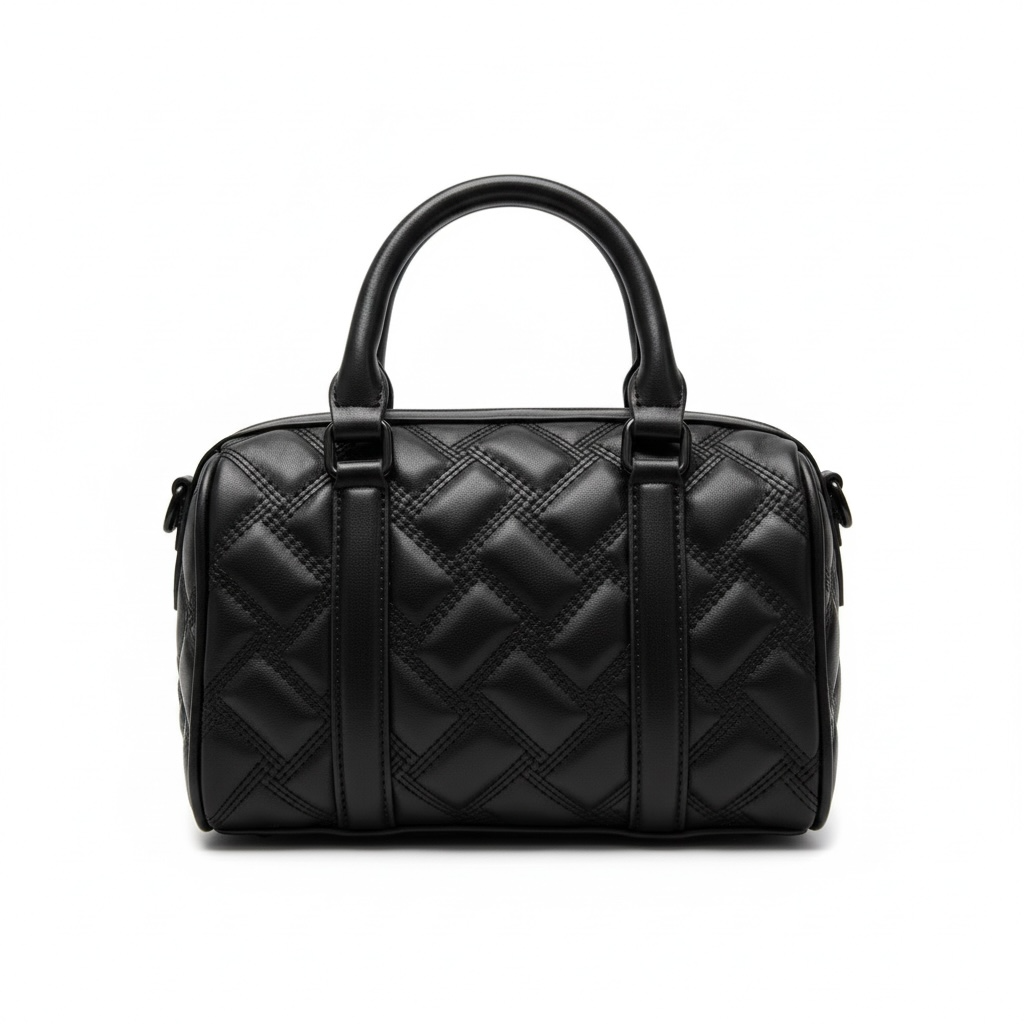 🖤 Kurt Geiger Black Quilted Eagle Boston Bag – Mini Top Handle Handbag