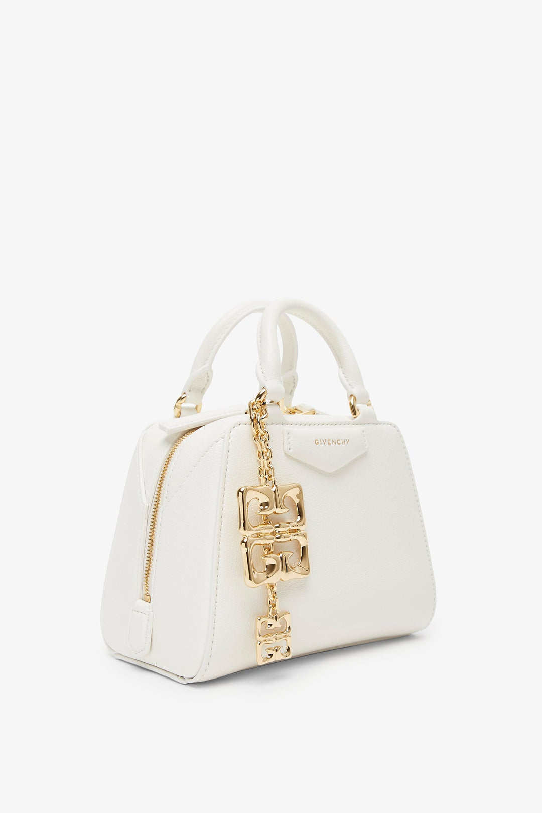 Givenchy Mini Top Handle Bag White with Gold Charm 🤍✨🔗