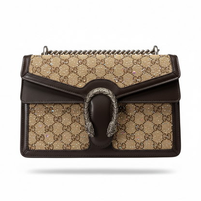 ✨👜 Gucci Dionysus GG Crystal Shoulder Bag 🐍💎