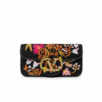 Valentino Handmade Floral Embroidered Clutch 🌸✨