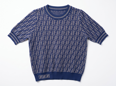 💙 Fendi FF Monogram Knit Top | One Size