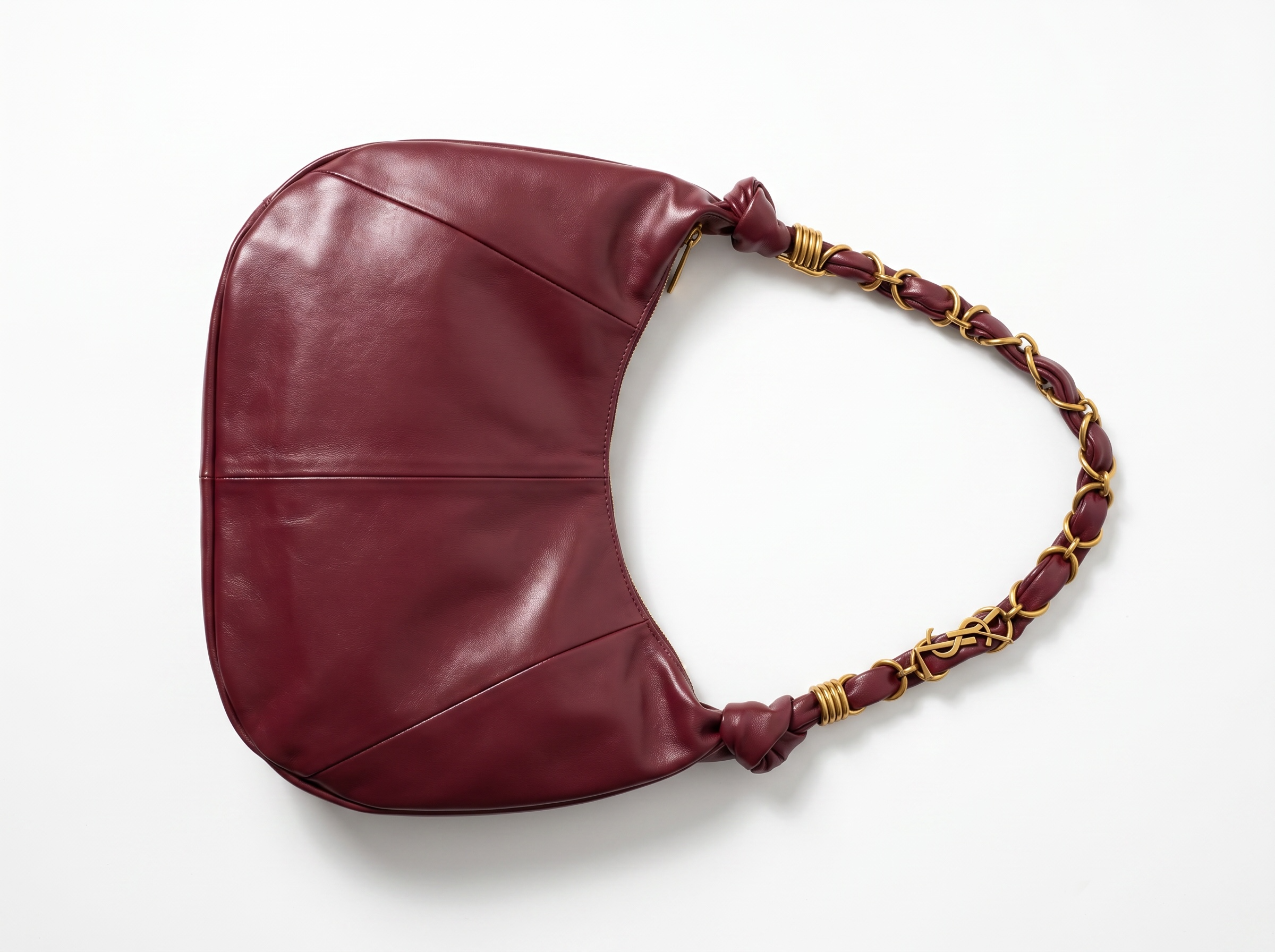 👜 Saint Laurent Le 5 À 7 Hobo Bag – Burgundy Leather Luxury Edition ❤️✨