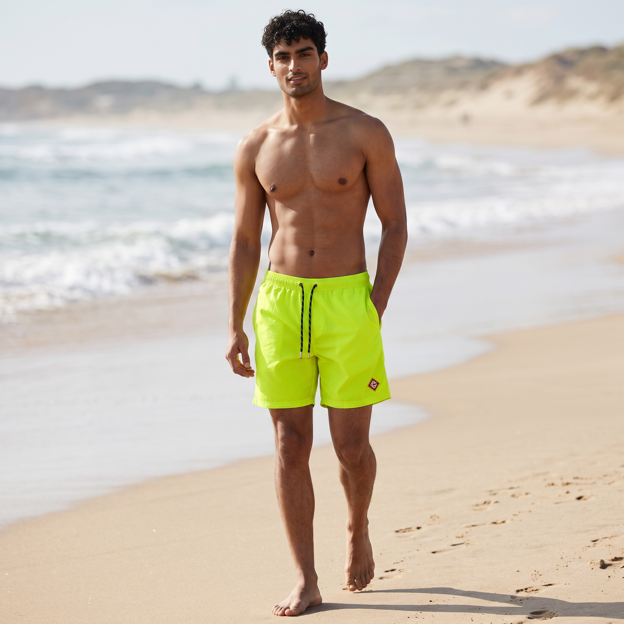 ⚡🌴 Casablanca Neon Yellow Luxury Swim Shorts – Ultimate Summer Statement ☀️🌊