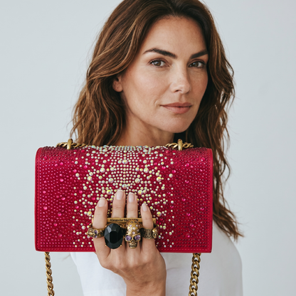 Alexander McQueen Crystal Skull Clutch ❤️💎☠️