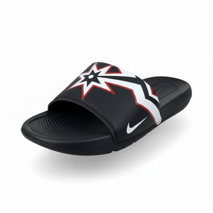 Nike Black Graphic Slides ⚫🔥 | Bold Star Edition Summer Essential 👟⚡