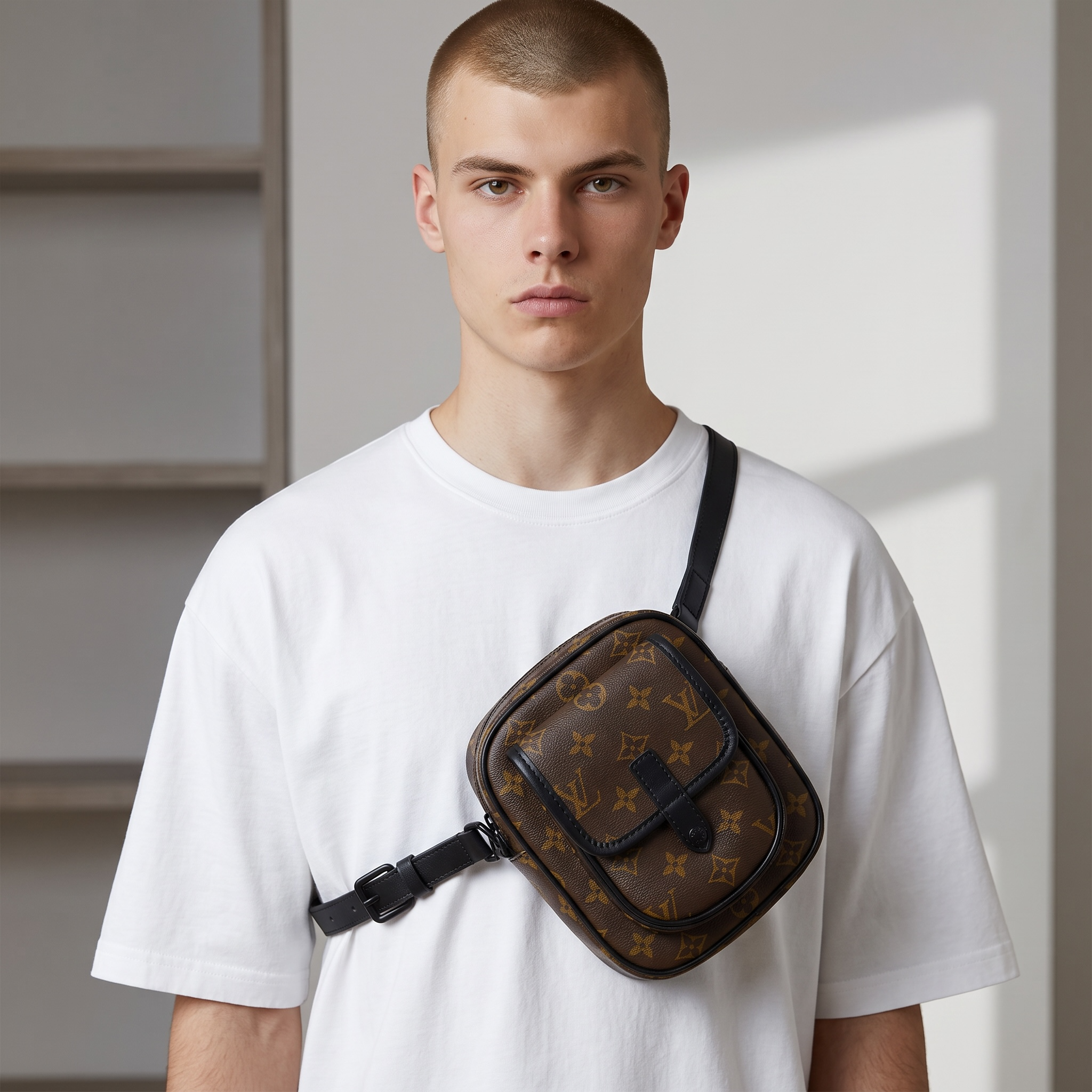 🤎 Louis Vuitton Monogram Vertical Crossbody Bag – Brown