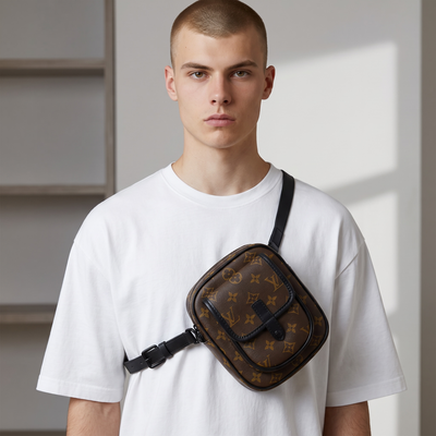 🤎 Louis Vuitton Monogram Vertical Crossbody Bag – Brown