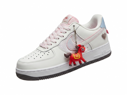 Nike Air Force 1 Pink Velvet Charm 🌸👟💕