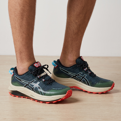 💙 Asics Gel-Trabuco 13 Trail Running Shoes – Green/Blue/Coral