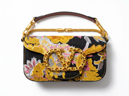 Valentino Garavani Embellished Floral Jacquard Shoulder Bag ✨🌸