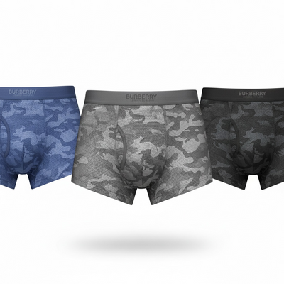Burberry Camo Boxer Briefs – Premium 3-Pack Set 🩲🔥