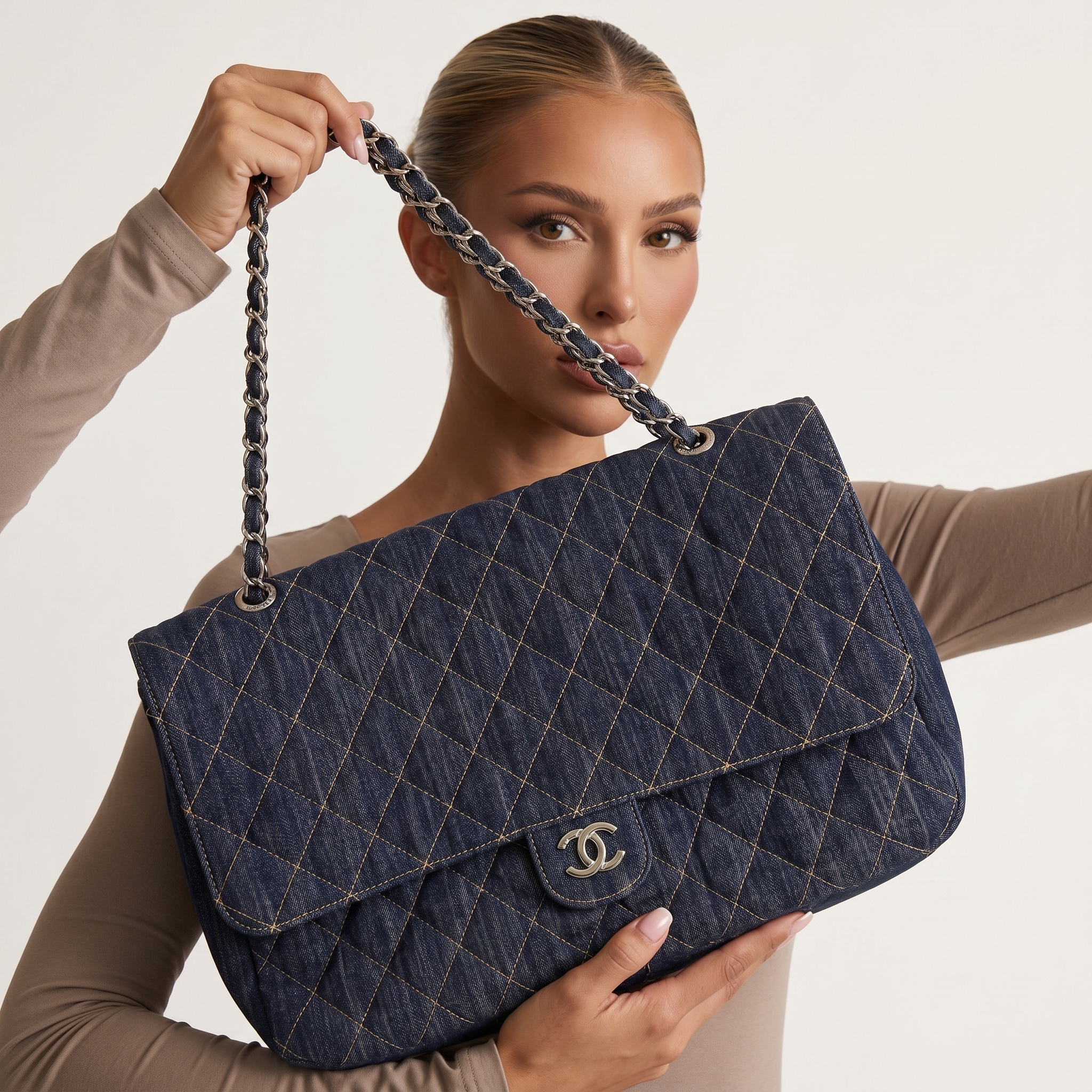 🖤 Chanel Classic Denim Jumbo Flap Bag – Limited Edition Blue Denim 🖤