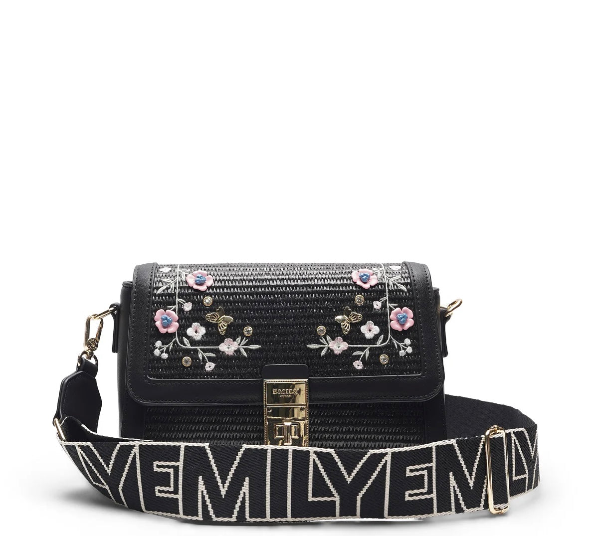 Emily Loran Black Embellished Crossbody Bag 🖤👜✨