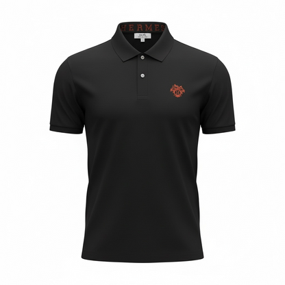 Hermès Black Polo Shirt 🖤✨ Signature Luxury Edition